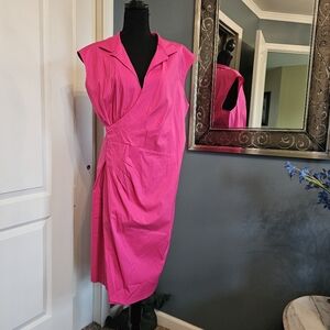 Lafayette 148 hot pink dress